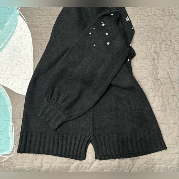 Karl Lagerfeld women’s embellished sweater. Size small. Black color. - Picture 3 of 8